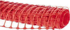 PRO-SAFE - 100' Long x 4' High, Orange Reusable Safety Fence - 1-15/32" x 1-15/32" Mesh - Americas Industrial Supply