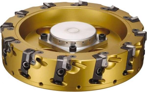 Sumitomo - 8 Inserts, 127mm Cut Diam, 38.1mm Arbor Diam, Indexable Square-Shoulder Face Mill - 63mm High, NF-SNEW 1204 Insert Compatibility, Series Sumidia - Americas Industrial Supply