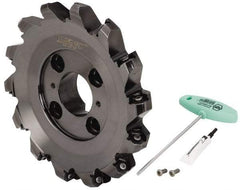 Kennametal - 10" Cut Diam, 2-1/2" Arbor Hole, 8mm Max Depth of Cut, 45° Indexable Chamfer & Angle Face Mill - 14 Inserts, HNPJ 1307... Insert, Right Hand Cut, 14 Flutes, Through Coolant, Series Dodeka Max - Americas Industrial Supply
