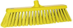 Vikan - 19" Heavy Duty Synthetic Push Broom - 2" Bristle Length, Plastic Block, European Threaded Handle Connection - Americas Industrial Supply
