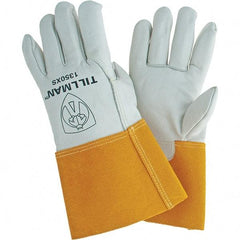 TILLMAN - Welder's & Heat Protective Gloves - 4" NATRL/TAN XSM 1/PR COWHIDE MIG WELDING GLV - Americas Industrial Supply