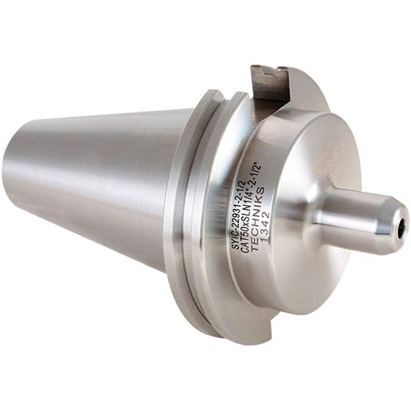 Techniks - CAT50 Taper Shank 1/4" Hole End Mill Holder/Adapter - Americas Industrial Supply