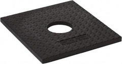 PRO-SAFE - 17-1/2 & 15-1/2" Wide x 1-1/4" High Rubber Trim Line Channelizer Base - 10 Lb, Black - Americas Industrial Supply