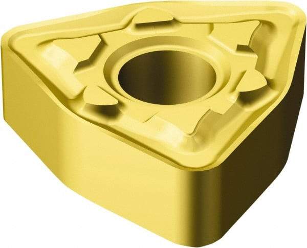 Sandvik Coromant - WNMG332 MM Grade 2035 Carbide Turning Insert - TiAlN/TiN Finish, 80° Trigon, 1/4" Inscr Circle, 3/16" Thick, 1/32" Corner Radius - Americas Industrial Supply