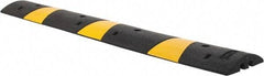PRO-SAFE - 72" Long x 12" Wide x 2-1/4" High, Speed Bump - Black & Yellow, Rubber - Americas Industrial Supply