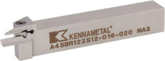 Kennametal - A4SB, External, Right Hand, 14mm Max Depth of Cut, 3mm Min Groove Width, Indexable Grooving Tool Holder - A4G0300M3SP04B Insert Compatibility, 20mm Shank Height, 20mm Shank Width, 125.3mm OAL - Americas Industrial Supply