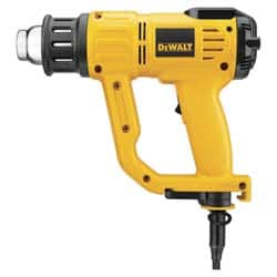 DeWALT - 115 to 1,100°F Heat Setting, 17.7 CFM Air Flow, Heat Gun - 120 Volts, 13 Amps, 1,550 Watts, 10' Cord Length - Americas Industrial Supply