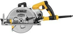 DeWALT - 15 Amps, 7-1/4" Blade Diam, 4,800 RPM, Electric Circular Saw - 120 Volts, 5/8" Arbor Hole, Left Blade - Americas Industrial Supply