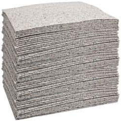 Brady SPC Sorbents - 32 Gal Capacity per Package, Universal Pad - 19" Long x 15" Wide, Gray, Cellulose - Americas Industrial Supply