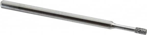 Strauss - 0.157" Head Thickness CBN Grinding Pin - 1/8" Shank Diam x 2" Shank Length, Medium Grade, 80 Grit - Americas Industrial Supply