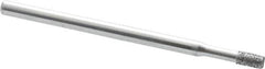 Strauss - 0.11" Head Diam x 0.157" Head Thickness CBN Grinding Pin - 1/8" Shank Diam x 2" Shank Length, Medium Grade, 80 Grit - Americas Industrial Supply