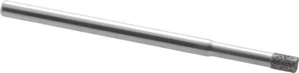 Strauss - 1/8" Head Diam x 0.157" Head Thickness CBN Grinding Pin - 1/8" Shank Diam x 2" Shank Length, Fine Grade, 120 Grit - Americas Industrial Supply