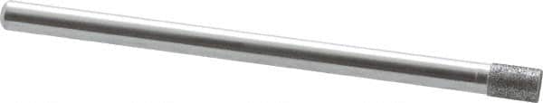 Strauss - 0.14" Head Diam x 0.197" Head Thickness CBN Grinding Pin - 1/8" Shank Diam x 2" Shank Length, (170 Mesh Grit) - Americas Industrial Supply