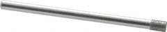 Strauss - 0.14" Head Diam x 0.197" Head Thickness CBN Grinding Pin - 1/8" Shank Diam x 2" Shank Length, (170 Mesh Grit) - Americas Industrial Supply