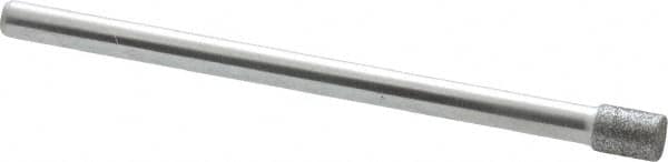 Strauss - 0.157" Head Diam x 0.197" Head Thickness CBN Grinding Pin - 1/8" Shank Diam x 2" Shank Length, (170 Mesh Grit) - Americas Industrial Supply