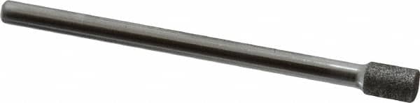Strauss - 0.177" Head Diam x 1/4" Head Thickness CBN Grinding Pin - 1/8" Shank Diam x 2" Shank Length, (170 Mesh Grit) - Americas Industrial Supply