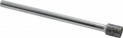 Strauss - 0.197" Head Diam x 1/4" Head Thickness CBN Grinding Pin - 1/8" Shank Diam x 2" Shank Length, Medium Grade, 80 Grit - Americas Industrial Supply