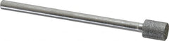 Strauss - 1/4" Head Diam x 0.276" Head Thickness CBN Grinding Pin - 1/8" Shank Diam x 2" Shank Length, (170 Mesh Grit) - Americas Industrial Supply