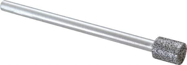 Strauss - 1/4" Head Diam x 0.276" Head Thickness CBN Grinding Pin - 1/8" Shank Diam x 2" Shank Length, Medium Grade, 80 Grit - Americas Industrial Supply