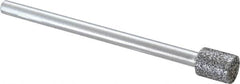 Strauss - 1/4" Head Diam x 0.276" Head Thickness CBN Grinding Pin - 1/8" Shank Diam x 2" Shank Length, Medium Grade, 80 Grit - Americas Industrial Supply