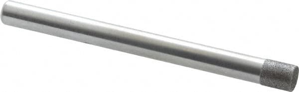 Strauss - 1/4" Head Diam x 0.276" Head Thickness CBN Grinding Pin - 1/4" Shank Diam x 3" Shank Length, (170 Mesh Grit) - Americas Industrial Supply
