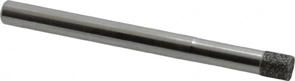 Strauss - 1/4" Head Diam x 0.276" Head Thickness CBN Grinding Pin - 1/4" Shank Diam x 3" Shank Length, Medium Grade, 80 Grit - Americas Industrial Supply