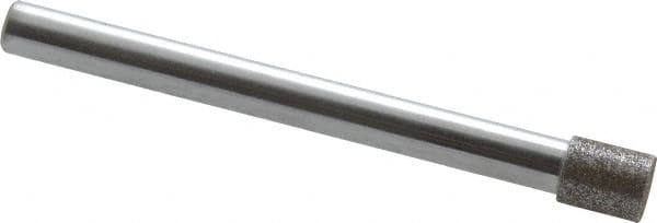 Strauss - 0.315" Head Diam x 3/8" Head Thickness CBN Grinding Pin - 1/4" Shank Diam x 3" Shank Length, Medium Grade, 80 Grit - Americas Industrial Supply