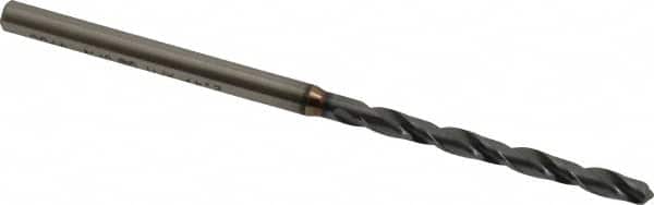 OSG - #40 130° Powdered Metal Jobber Drill - V Finish, Right Hand Cut, Spiral Flute, Straight Shank, 62mm OAL, Standard Point - Americas Industrial Supply