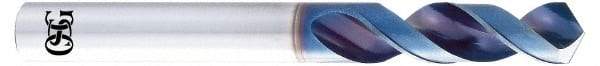 OSG - 0.3677" 120° Spiral Flute Vanadium High Speed Steel Screw Machine Drill Bit - Right Hand Cut, 40mm Flute Length, 90mm OAL, Faceted Point, Straight Shank - Americas Industrial Supply