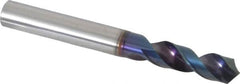 OSG - 3/8" 120° Spiral Flute Vanadium High Speed Steel Screw Machine Drill Bit - WD1 Finish, Right Hand Cut, 40mm Flute Length, 90mm OAL, Faceted Point, Straight Shank - Americas Industrial Supply