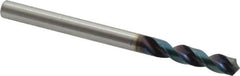 OSG - 4mm 130° Spiral Flute Vanadium High Speed Steel Screw Machine Drill Bit - WD1 Finish, Right Hand Cut, 22mm Flute Length, 54mm OAL, Faceted Point, Straight Shank - Americas Industrial Supply