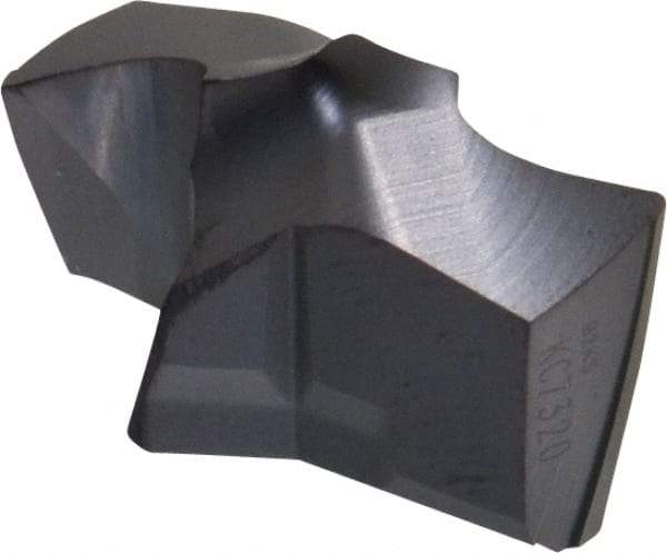 Kennametal - Series KSEM, 19.05mm Diam Grade KC7320 140° Replaceable Drill Tip - Carbide, AlTiN Finish, 2 Seat Size - Americas Industrial Supply