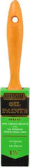 Premier Paint Roller - 1-1/2" Flat Hog Varnish Brush - 2-1/4" Bristle Length, 6-1/2" Wood Handle - Americas Industrial Supply