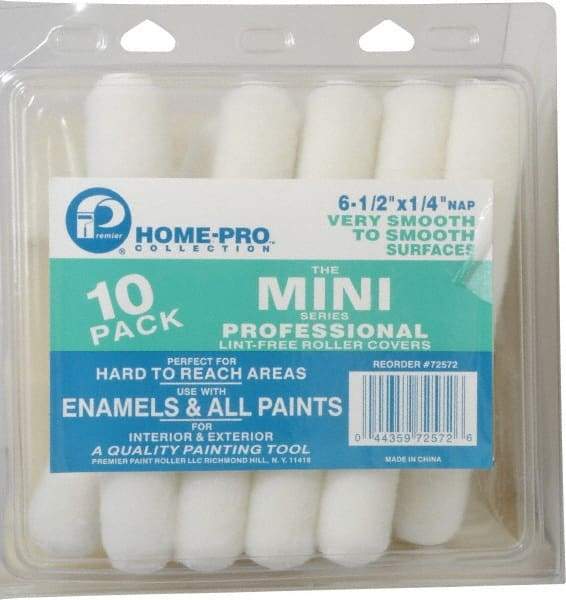 Premier Paint Roller - 1/4" Nap, Mini Paint Roller - 6-1/2" Wide, Includes Roller Cover - Americas Industrial Supply