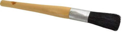 Premier Paint Roller - 1" Oval Hog Sash Brush - 2-3/4" Bristle Length, 8" Wood Handle - Americas Industrial Supply