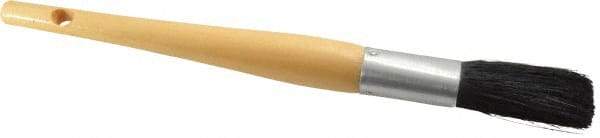 Premier Paint Roller - 1/2" Oval Hog Sash Brush - 2-1/4" Bristle Length, 6" Wood Handle - Americas Industrial Supply