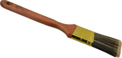 Premier Paint Roller - 1-1/2" Angled Synthetic Sash Brush - 2-1/4" Bristle Length, 8-3/4" Wood Handle - Americas Industrial Supply