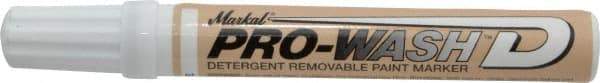 Markal - White Oil-Based Paint Marker - Fine Tip, Alcohol Base Ink - Americas Industrial Supply