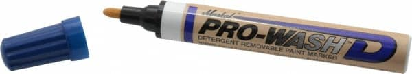 Markal - Blue Oil-Based Paint Marker - Fine Tip, Alcohol Base Ink - Americas Industrial Supply