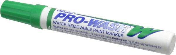 Markal - Green Oil-Based Paint Marker - Fine Tip, Alcohol Base Ink - Americas Industrial Supply