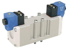 Parker - 4 Way, 2 Position, Aluminum Solenoid Valve - Normally Open Through Ports 1 & 2, Nitrile Seal - Americas Industrial Supply