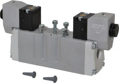 Parker - Double Solenoid, 2 Position, Aluminum Solenoid Valve - Normally Open Through Ports 1 & 2, Nitrile Seal - Americas Industrial Supply