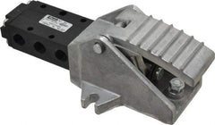 Parker - 0.83 CV Rate, 1/4" NPT Inlet Direct Air 4 Mechanical Spool Valve - 4 Way, 2 Position, 150 Max psi, Pedal Spring Return - Americas Industrial Supply