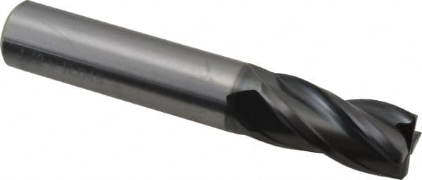 OSG - 1/2", 4 Flute, Single End, Solid Carbide, 0.045" Corner Radius End Mill - 3" OAL, 30° Helix, Right Hand Flute, 1" LOC, Right Hand Cut - Americas Industrial Supply