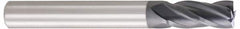 OSG - 1/2", 1" LOC, 1/2" Shank Diam, 3" OAL, 4 Flute, Solid Carbide Square End Mill - Single End, WXL Finish, Spiral Flute, 30° Helix, Centercutting, Right Hand Cut, Right Hand Flute, Series 3604 - Americas Industrial Supply