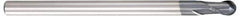 OSG - 11mm Diam, 22mm LOC, 2 Flute Solid Carbide Ball End Mill - WXL Finish, Single End, 100mm OAL, 10mm Shank Diam, Spiral Flute - Americas Industrial Supply