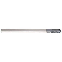 OSG - Ball End Mills; Mill Diameter (Inch): 5/32 ; Mill Diameter (Decimal Inch): 0.1562 ; Number of Flutes: 2 ; Length of Cut (Inch): 5/32 ; Material: Solid Carbide ; Overall Length (Inch): 2-1/2 - Exact Industrial Supply
