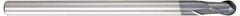 OSG - 1/2" Diam, 1/2" LOC, 2 Flute Solid Carbide Ball End Mill - WXL Finish, Single End, 4" OAL, 1/2" Shank Diam, Spiral Flute - Americas Industrial Supply
