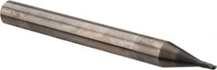 OSG - 1/16" Diam, 1/16" LOC, 2 Flute Solid Carbide Ball End Mill - WXL Finish, Single End, 2-1/2" OAL, 1/4" Shank Diam, Spiral Flute - Americas Industrial Supply