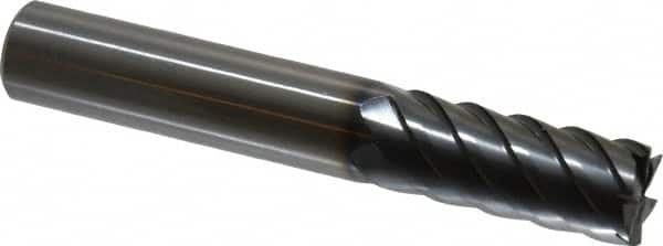 OSG - 5/8", 1-1/2" LOC, 5/8" Shank Diam, 4" OAL, 6 Flute, Solid Carbide Square End Mill - Single End, WXS Finish, Spiral Flute, 45° Helix, Centercutting, Right Hand Cut, Right Hand Flute, Series 4440 - Americas Industrial Supply